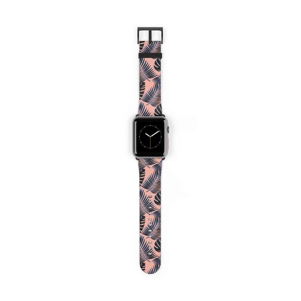 Palm Leaf Print Apple Watch Band - HAYLEY ELSAESSER 