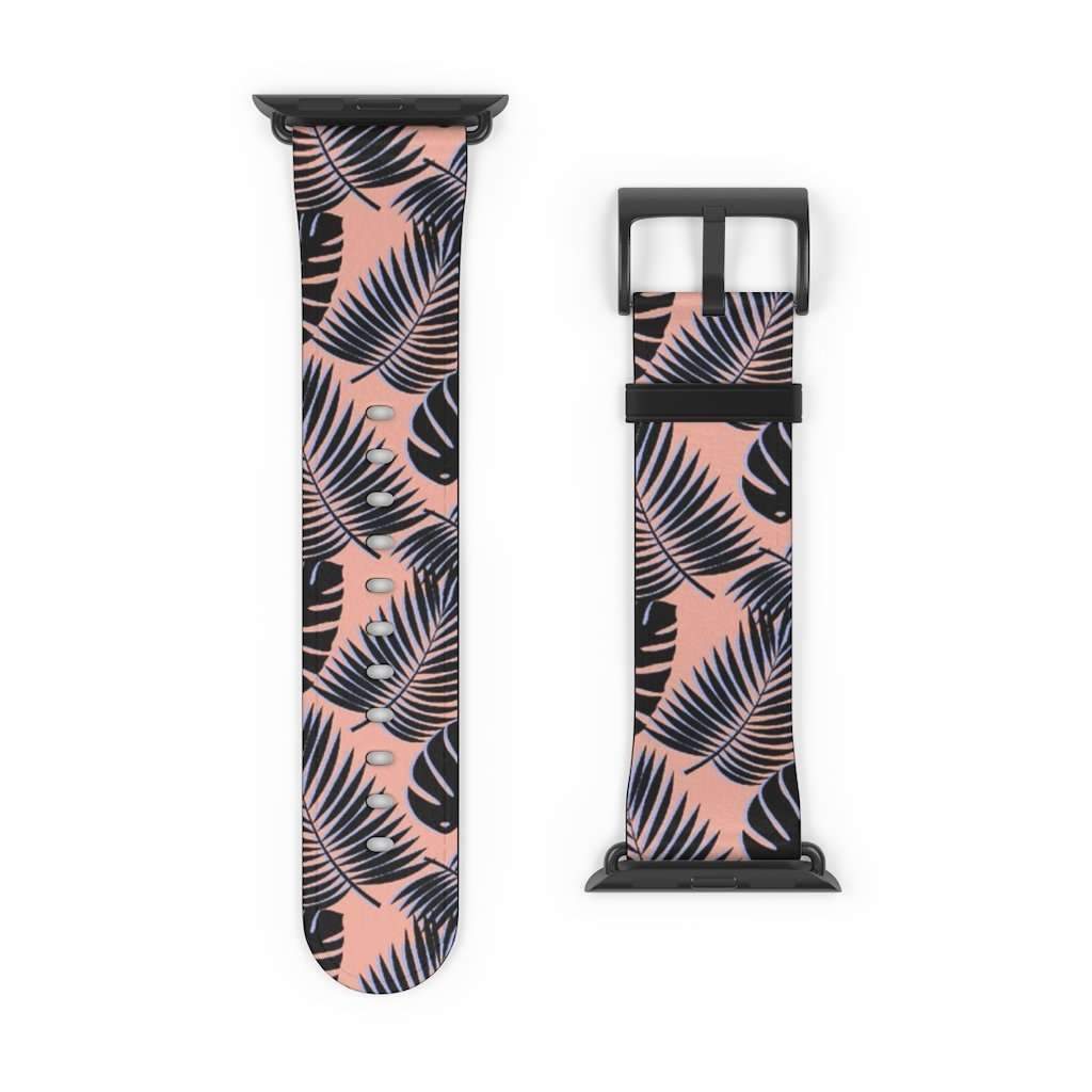 Palm Leaf Print Apple Watch Band - HAYLEY ELSAESSER 