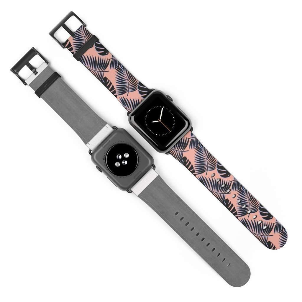 Palm Leaf Print Apple Watch Band - HAYLEY ELSAESSER 