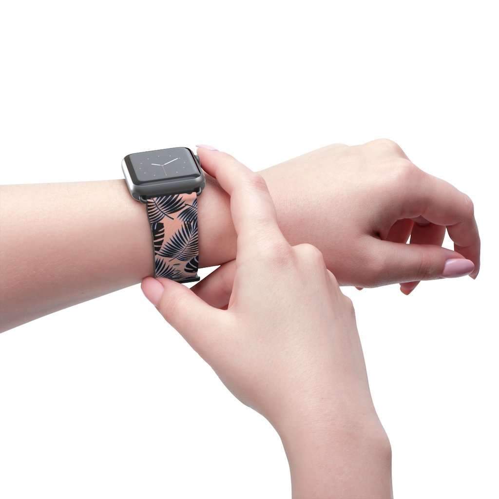 Palm Leaf Print Apple Watch Band - HAYLEY ELSAESSER 