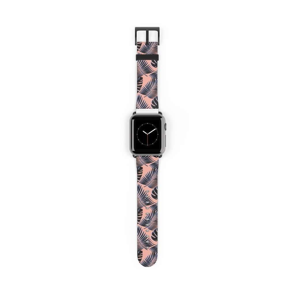 Palm Leaf Print Apple Watch Band - HAYLEY ELSAESSER 