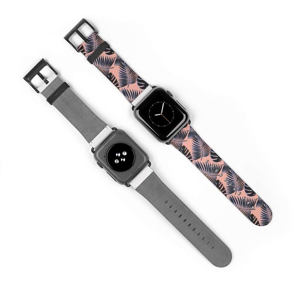 Palm Leaf Print Apple Watch Band - HAYLEY ELSAESSER 