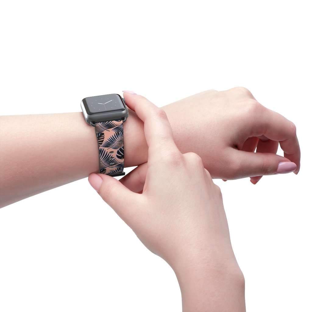 Palm Leaf Print Apple Watch Band - HAYLEY ELSAESSER 