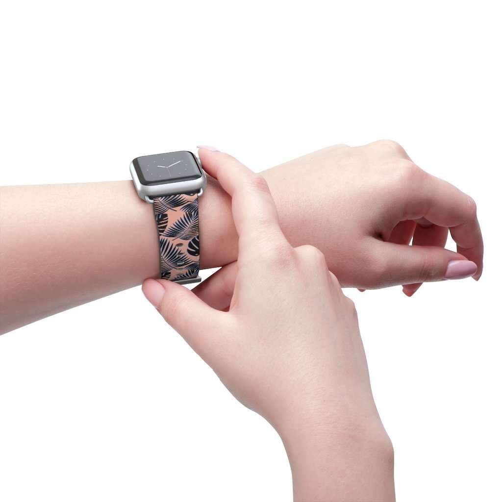 Palm Leaf Print Apple Watch Band - HAYLEY ELSAESSER 