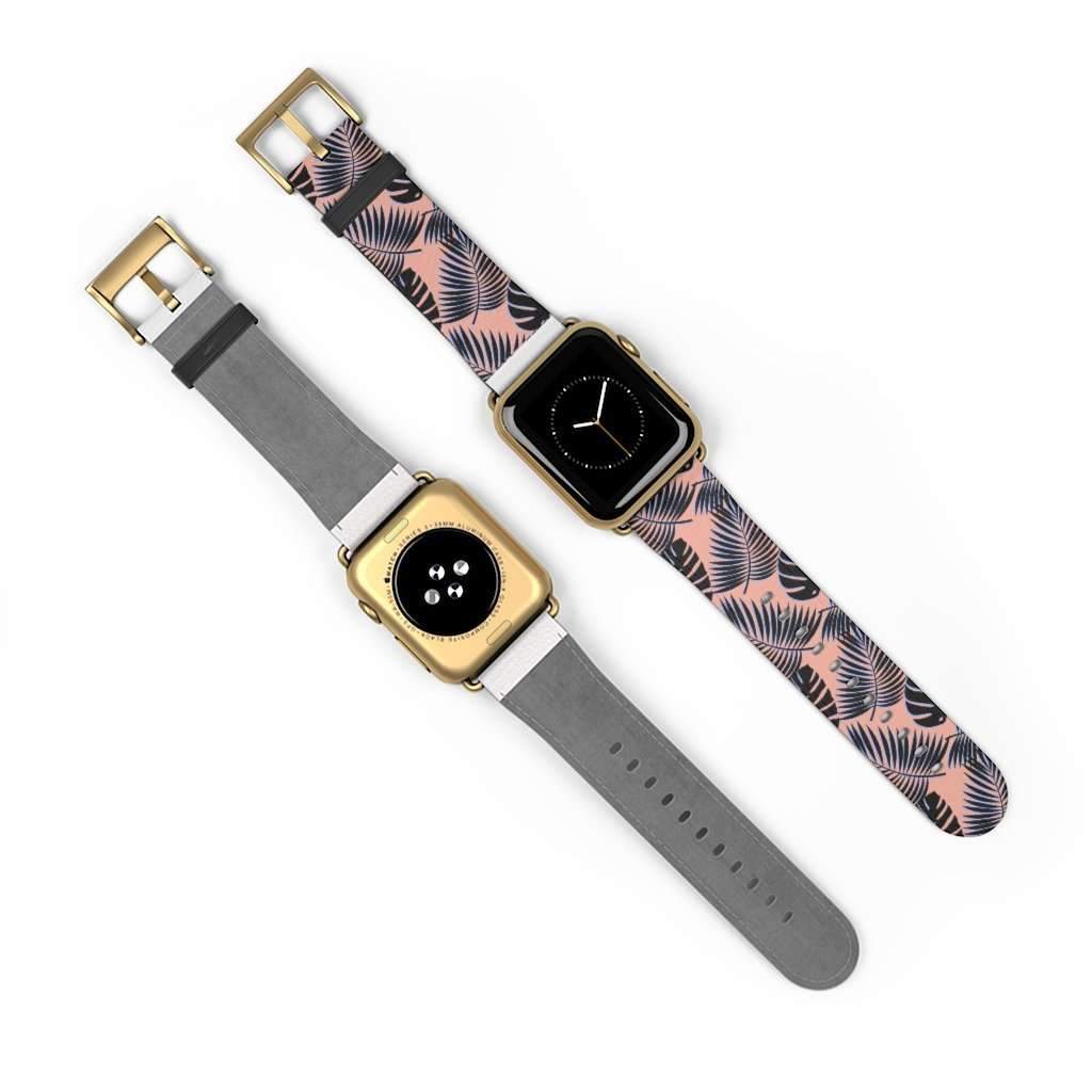 Palm Leaf Print Apple Watch Band - HAYLEY ELSAESSER 