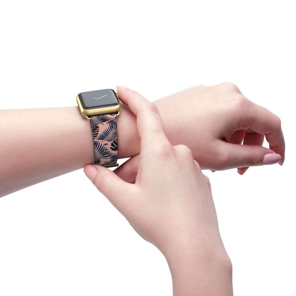 Palm Leaf Print Apple Watch Band - HAYLEY ELSAESSER 