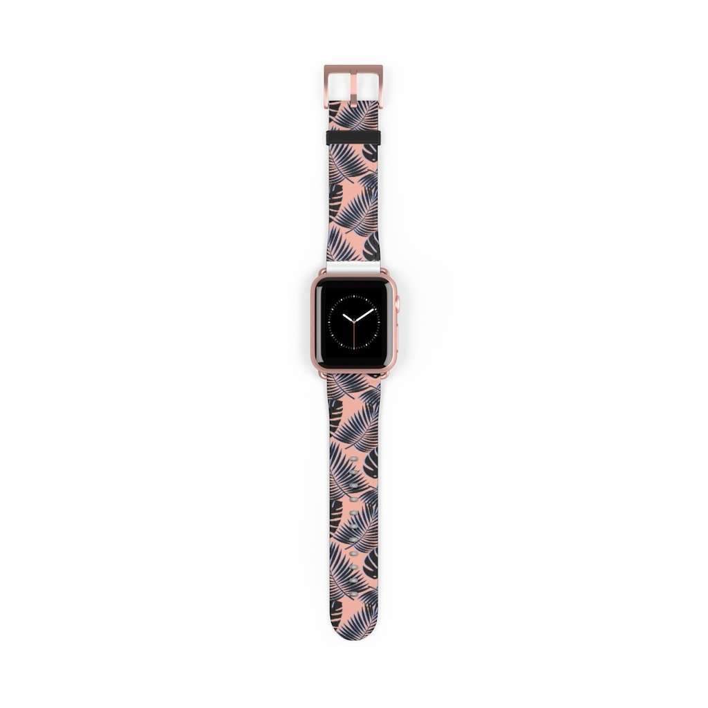 Palm Leaf Print Apple Watch Band - HAYLEY ELSAESSER 