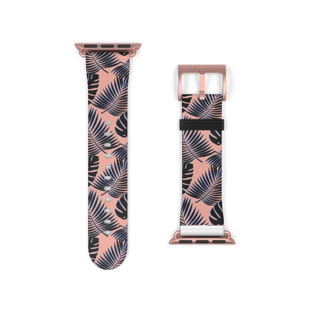 Palm Leaf Print Apple Watch Band - HAYLEY ELSAESSER 