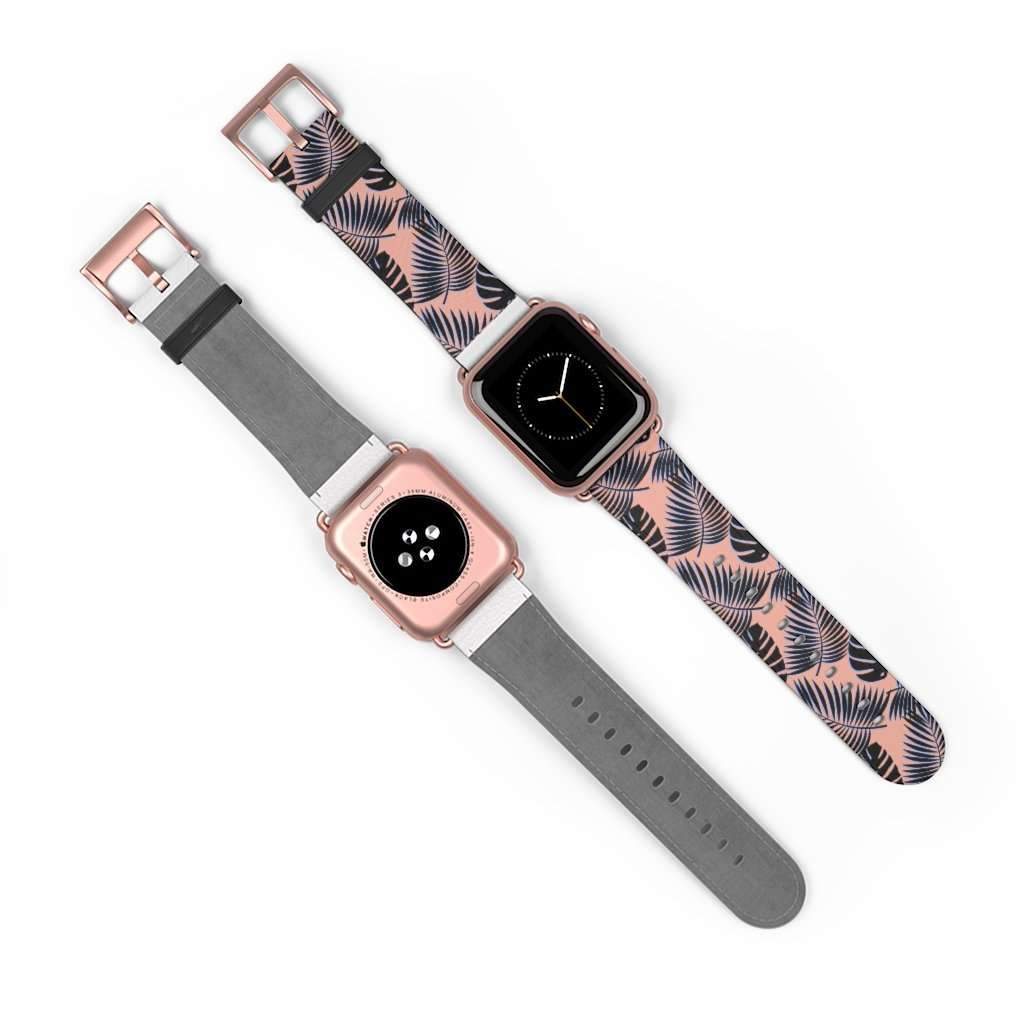 Palm Leaf Print Apple Watch Band - HAYLEY ELSAESSER 