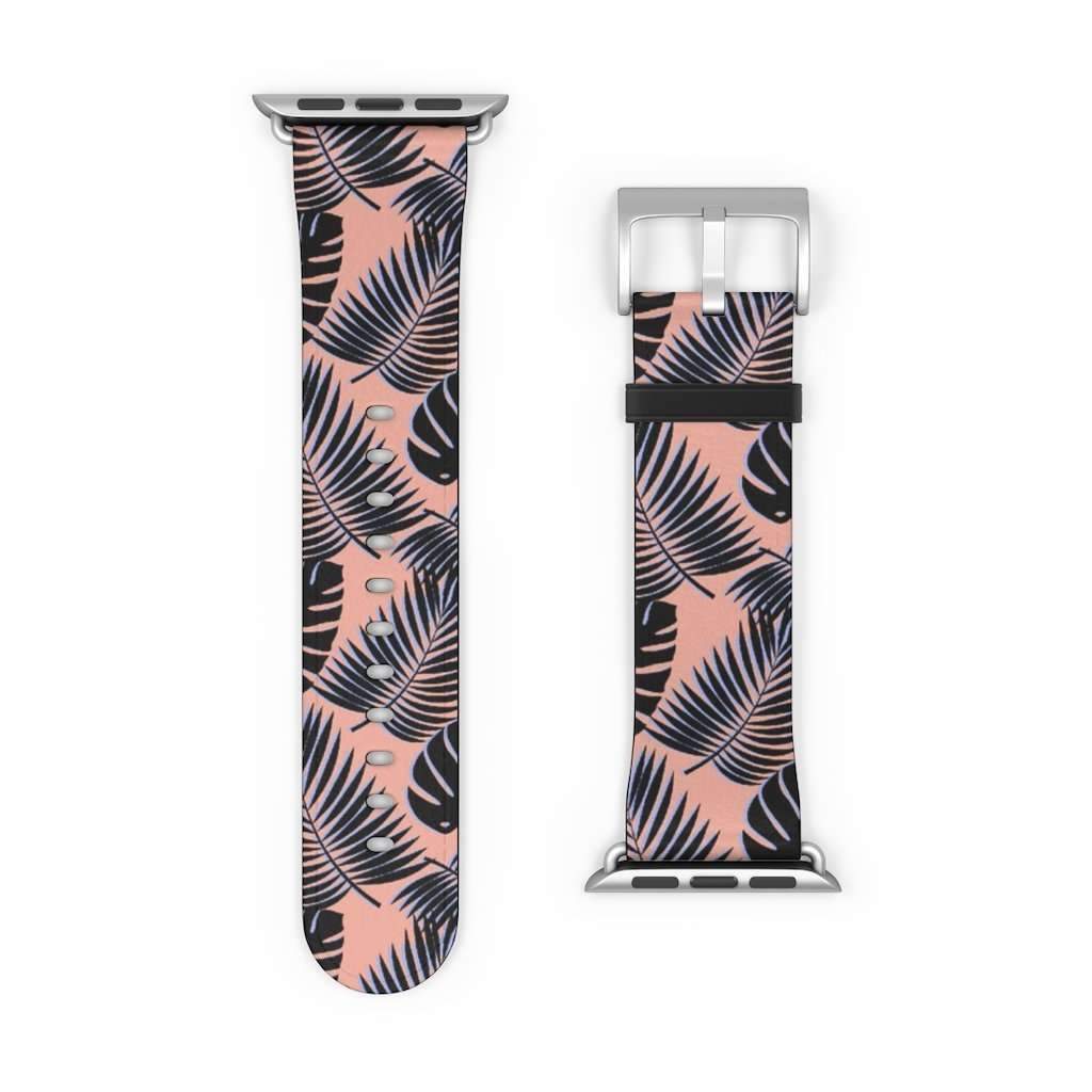 Palm Leaf Print Apple Watch Band - HAYLEY ELSAESSER 