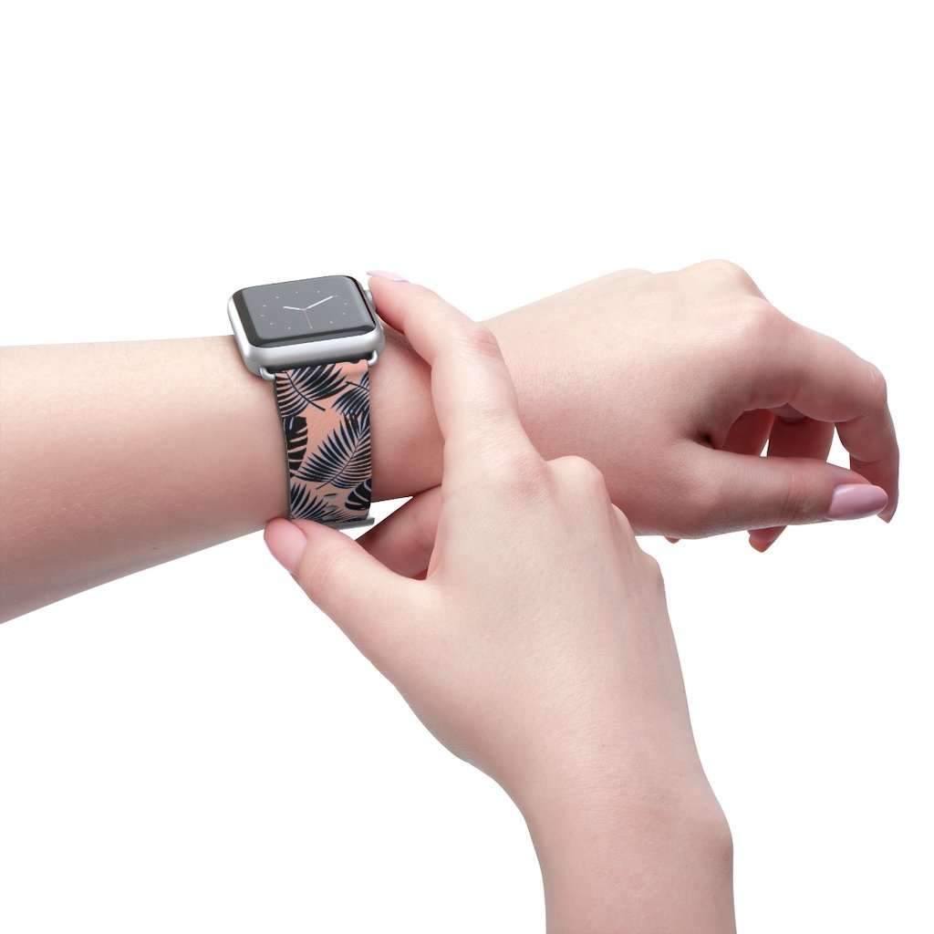 Palm Leaf Print Apple Watch Band - HAYLEY ELSAESSER 
