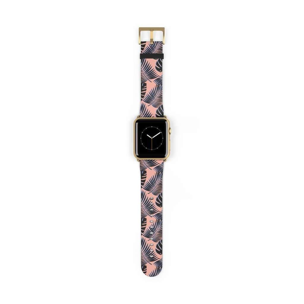 Palm Leaf Print Apple Watch Band - HAYLEY ELSAESSER 