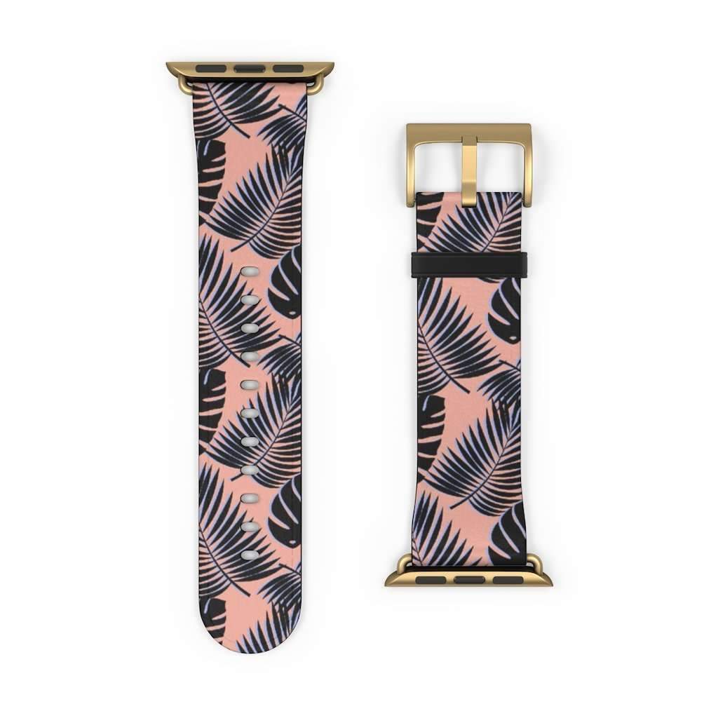 Palm Leaf Print Apple Watch Band - HAYLEY ELSAESSER 