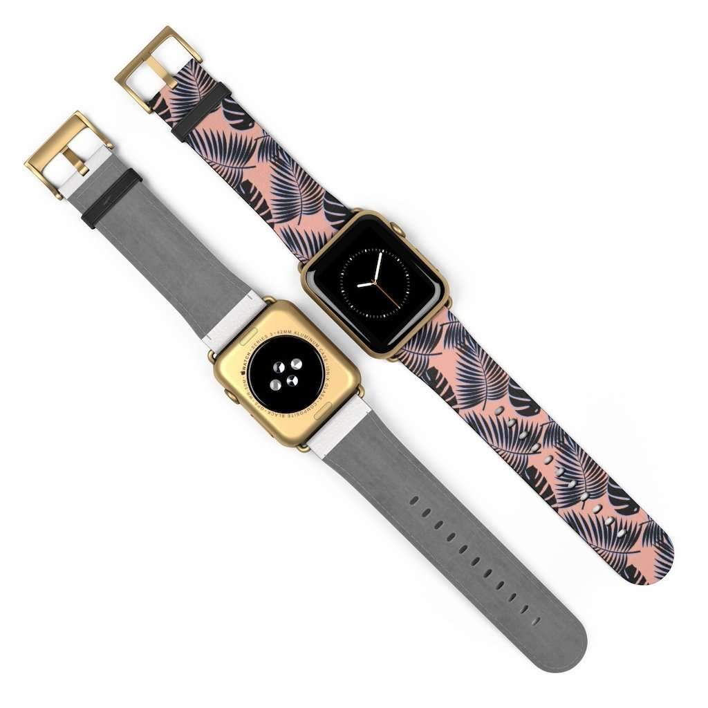 Palm Leaf Print Apple Watch Band - HAYLEY ELSAESSER 