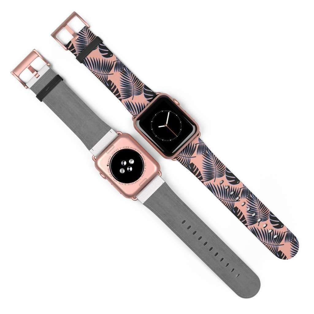 Palm Leaf Print Apple Watch Band - HAYLEY ELSAESSER 