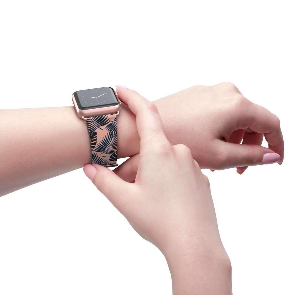 Palm Leaf Print Apple Watch Band - HAYLEY ELSAESSER 