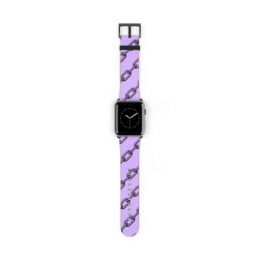 Purple Chain Print Apple Watch Band - HAYLEY ELSAESSER 