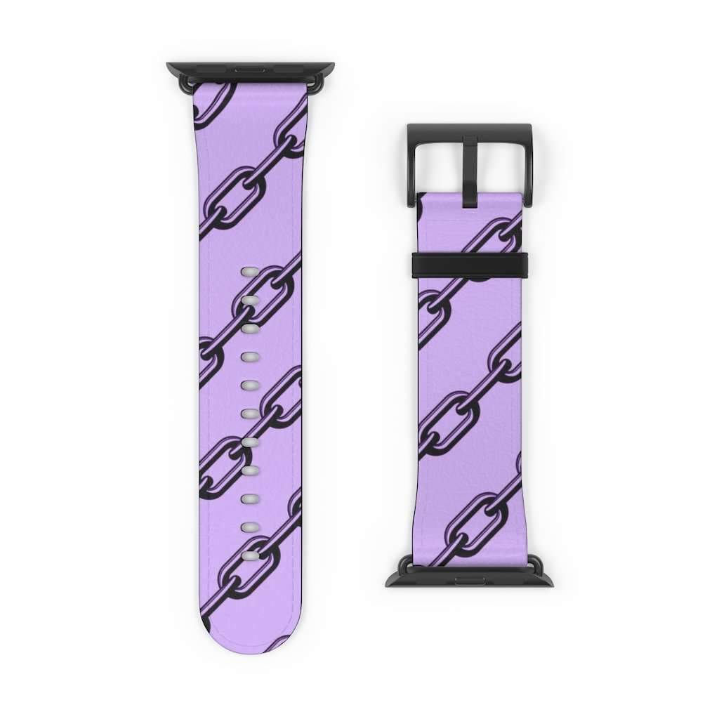 Purple Chain Print Apple Watch Band - HAYLEY ELSAESSER 