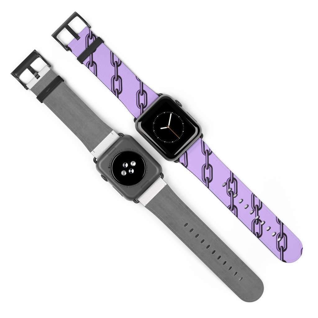Purple Chain Print Apple Watch Band - HAYLEY ELSAESSER 
