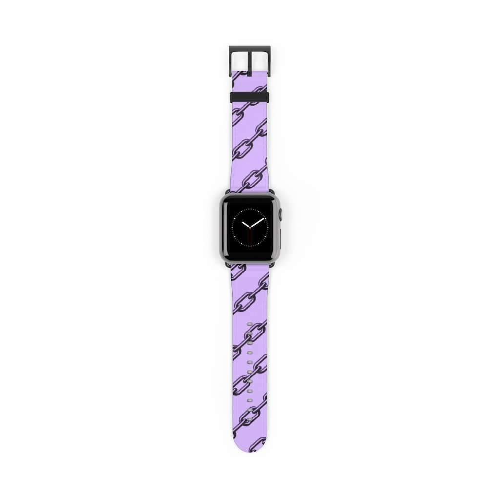 Purple Chain Print Apple Watch Band - HAYLEY ELSAESSER 