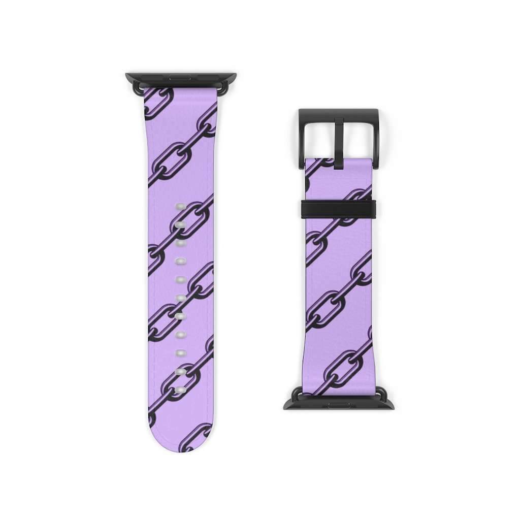 Purple Chain Print Apple Watch Band - HAYLEY ELSAESSER 