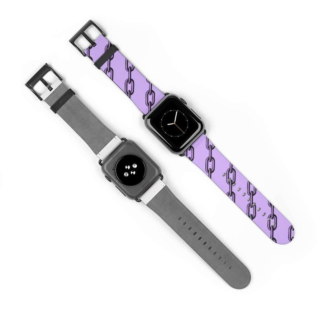 Purple Chain Print Apple Watch Band - HAYLEY ELSAESSER 