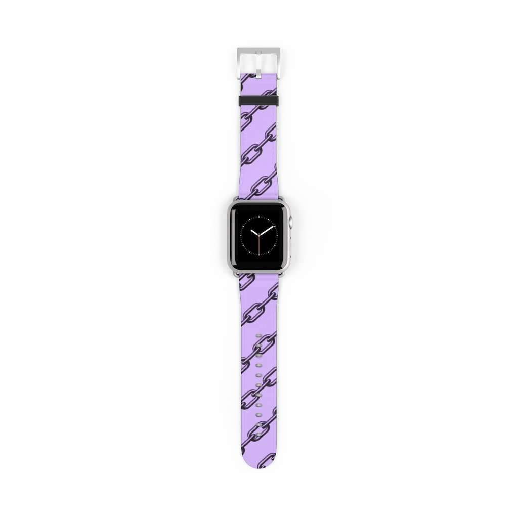 Purple Chain Print Apple Watch Band - HAYLEY ELSAESSER 