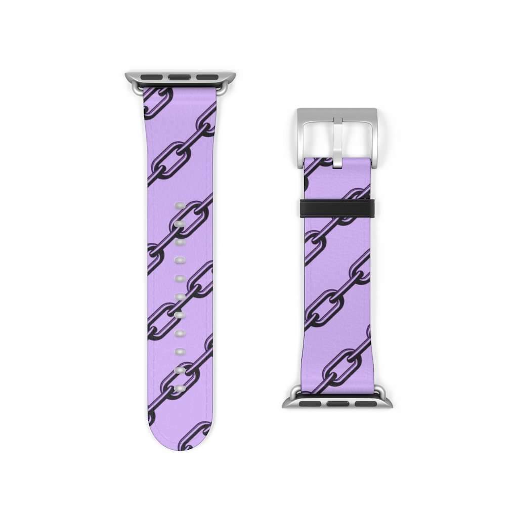 Purple Chain Print Apple Watch Band - HAYLEY ELSAESSER 