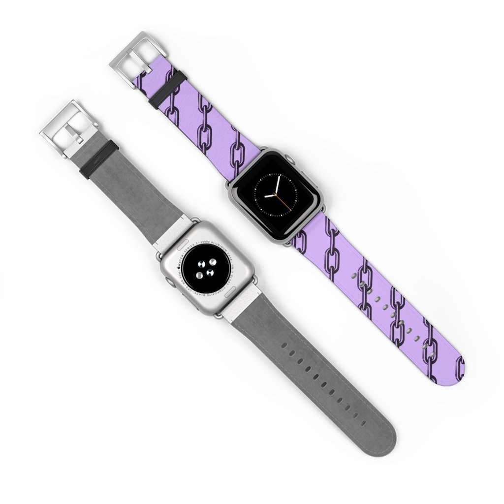 Purple Chain Print Apple Watch Band - HAYLEY ELSAESSER 