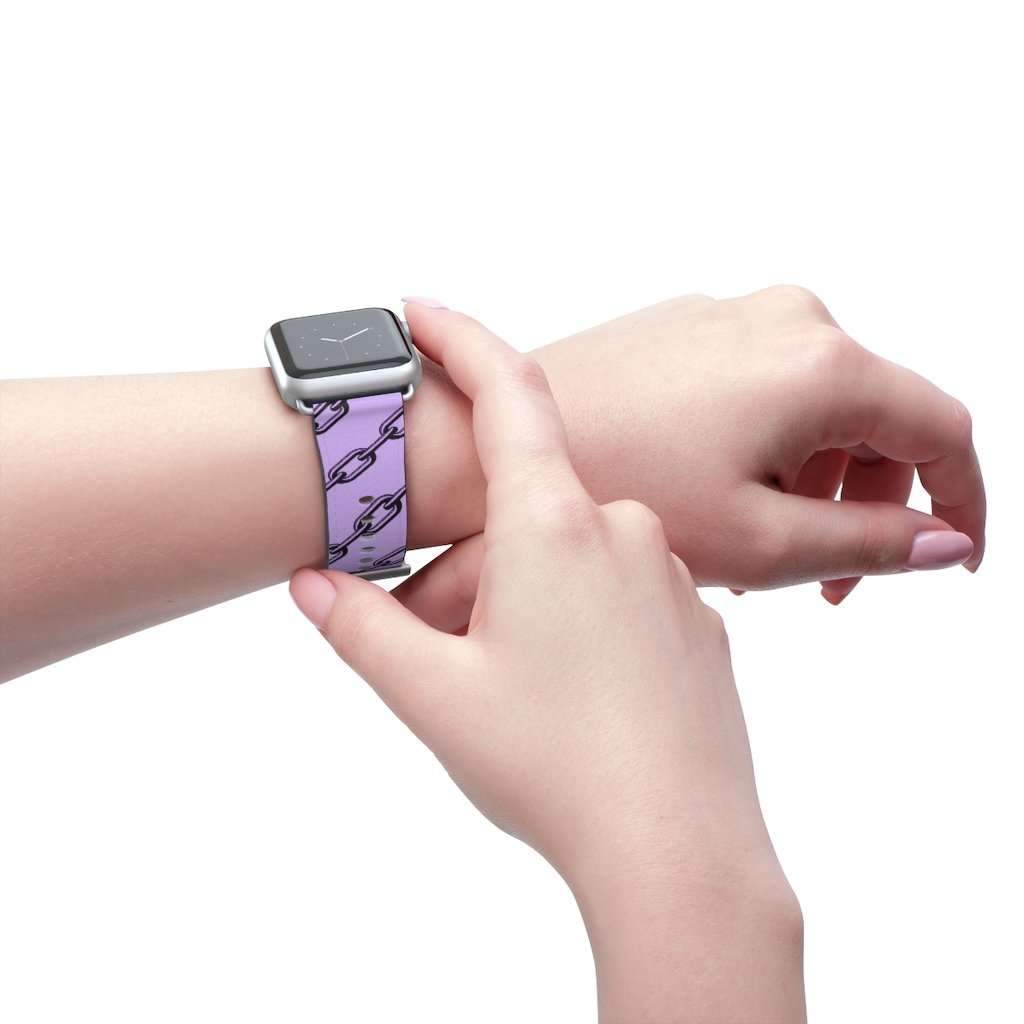 Purple Chain Print Apple Watch Band - HAYLEY ELSAESSER 
