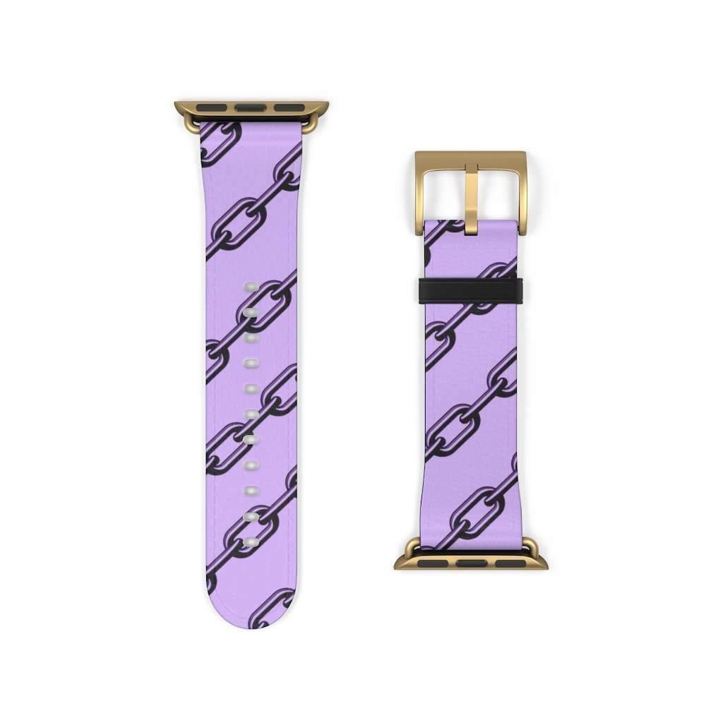 Purple Chain Print Apple Watch Band - HAYLEY ELSAESSER 