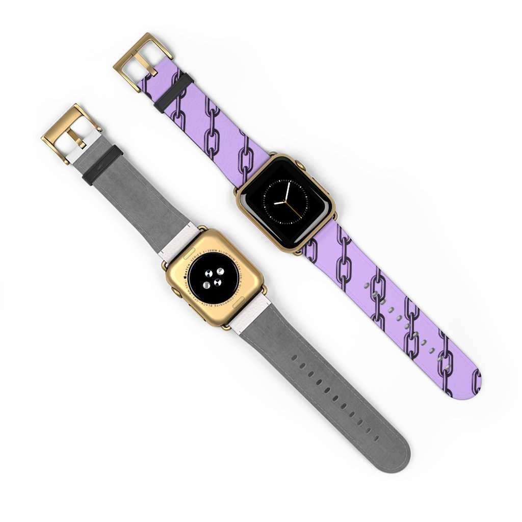 Purple Chain Print Apple Watch Band - HAYLEY ELSAESSER 