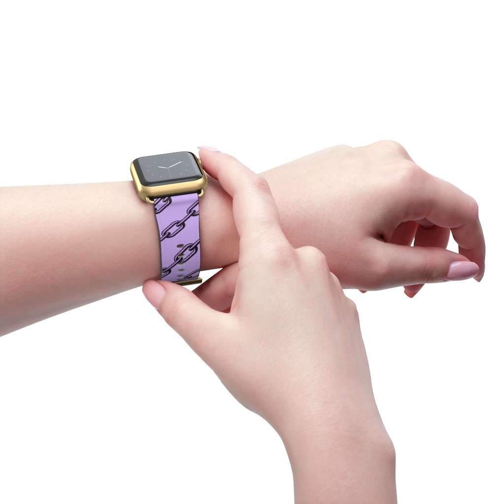 Purple Chain Print Apple Watch Band - HAYLEY ELSAESSER 