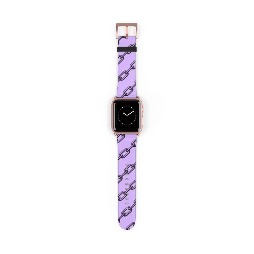 Purple Chain Print Apple Watch Band - HAYLEY ELSAESSER 