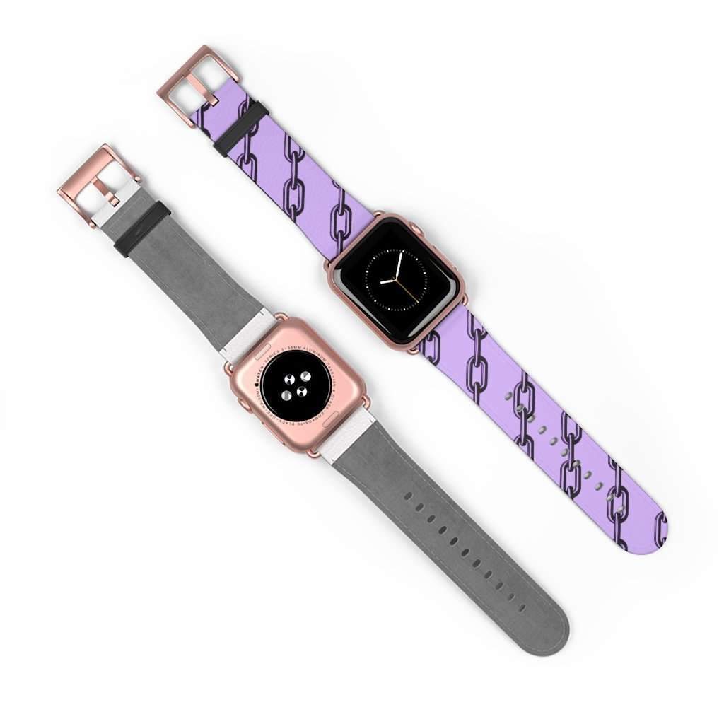 Purple Chain Print Apple Watch Band - HAYLEY ELSAESSER 