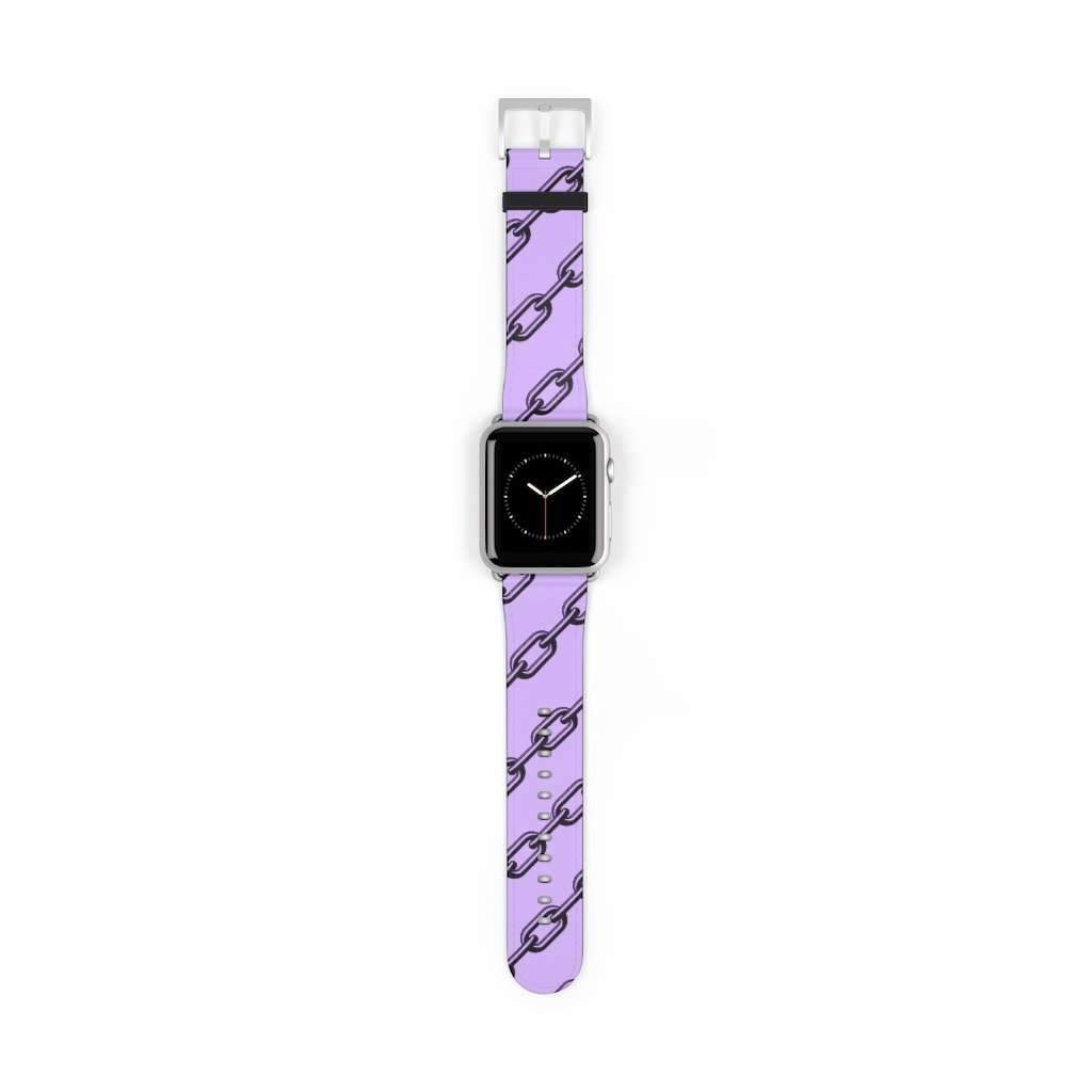 Purple Chain Print Apple Watch Band - HAYLEY ELSAESSER 