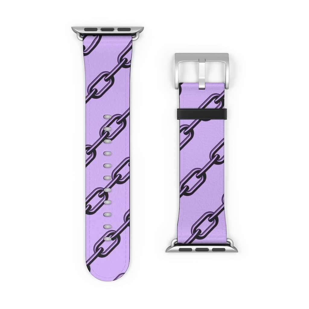 Purple Chain Print Apple Watch Band - HAYLEY ELSAESSER 