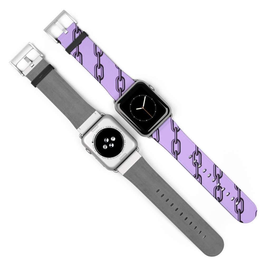 Purple Chain Print Apple Watch Band - HAYLEY ELSAESSER 