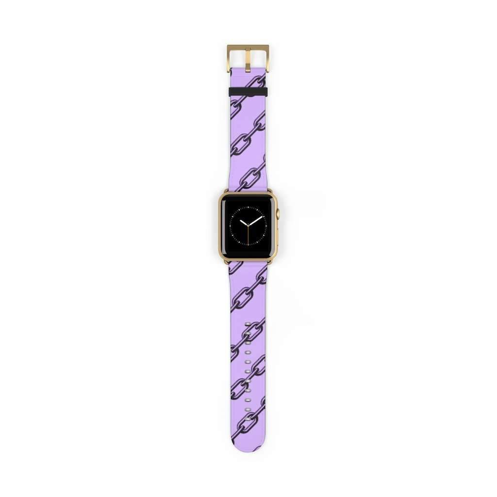 Purple Chain Print Apple Watch Band - HAYLEY ELSAESSER 