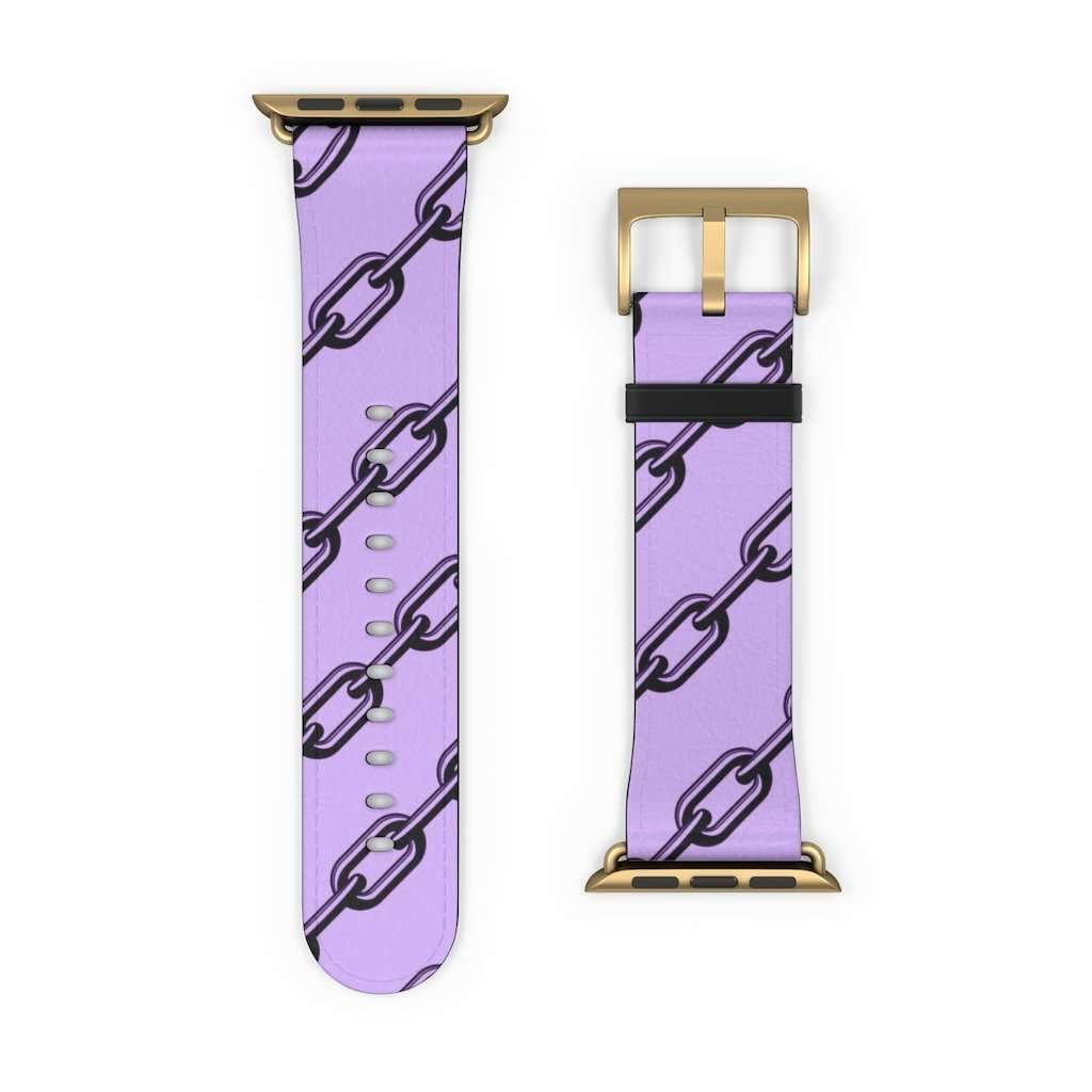 Purple Chain Print Apple Watch Band - HAYLEY ELSAESSER 