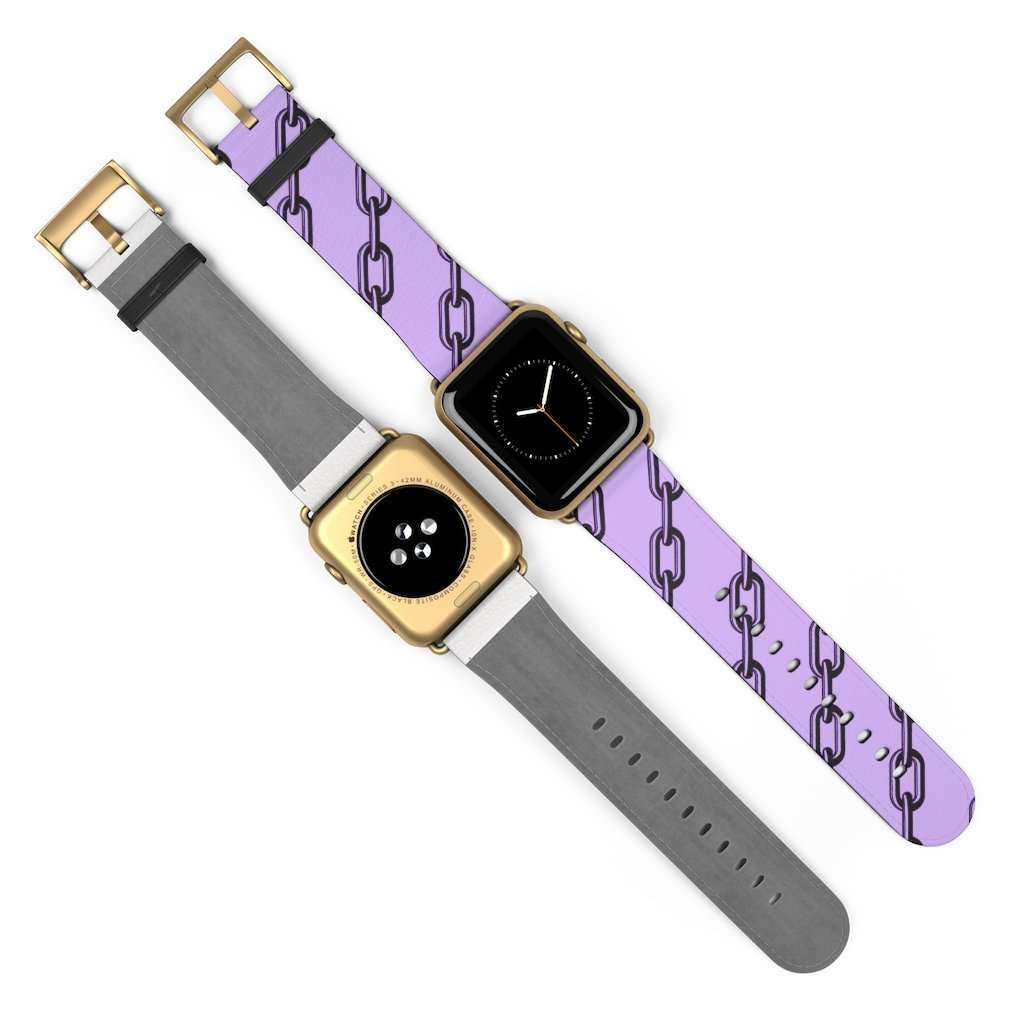 Purple Chain Print Apple Watch Band - HAYLEY ELSAESSER 