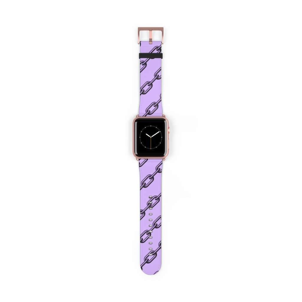 Purple Chain Print Apple Watch Band - HAYLEY ELSAESSER 