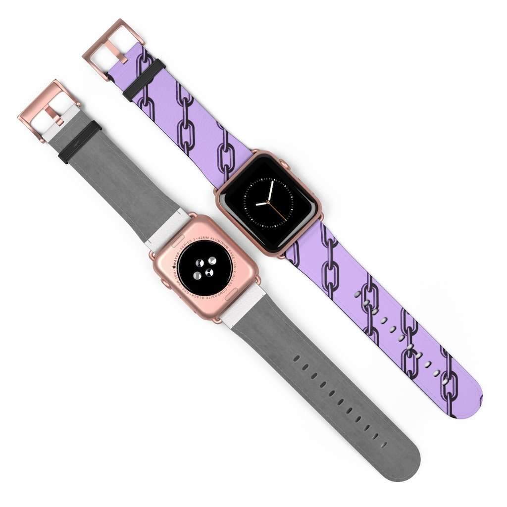 Purple Chain Print Apple Watch Band - HAYLEY ELSAESSER 