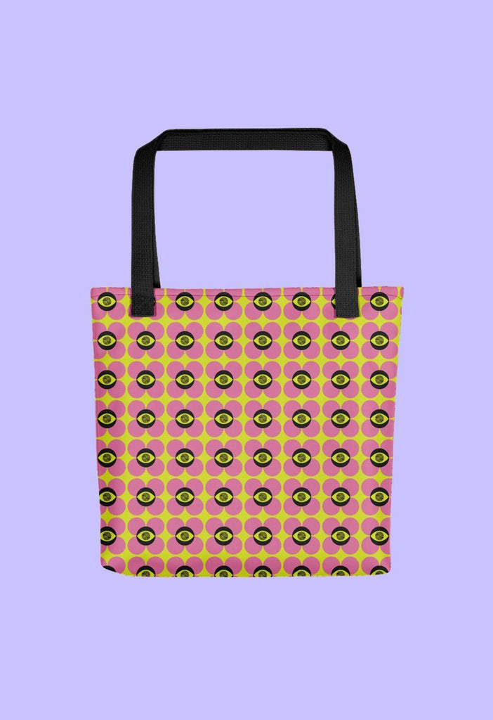 EYE FLOWER PRINT TOTE BAG - HAYLEY ELSAESSER 