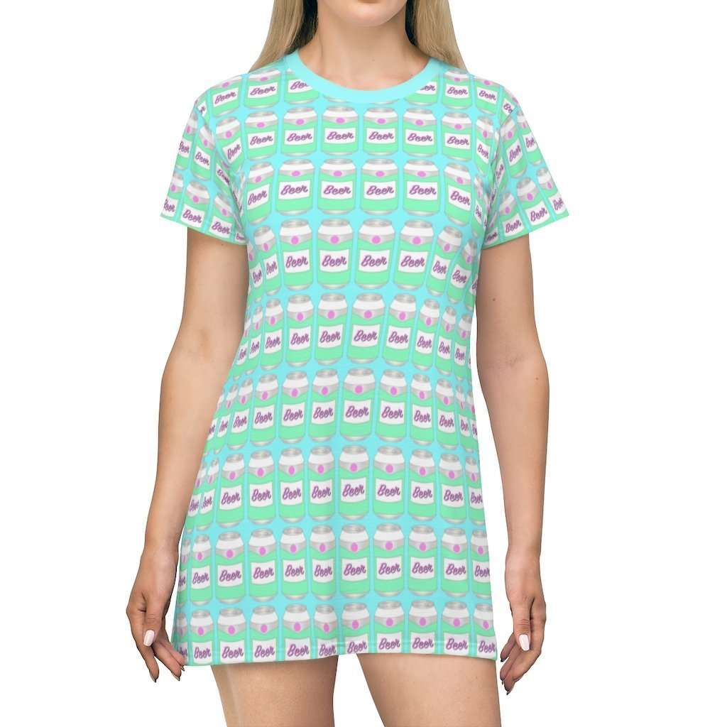 Brewski Beer Print Mini Dress - HAYLEY ELSAESSER 