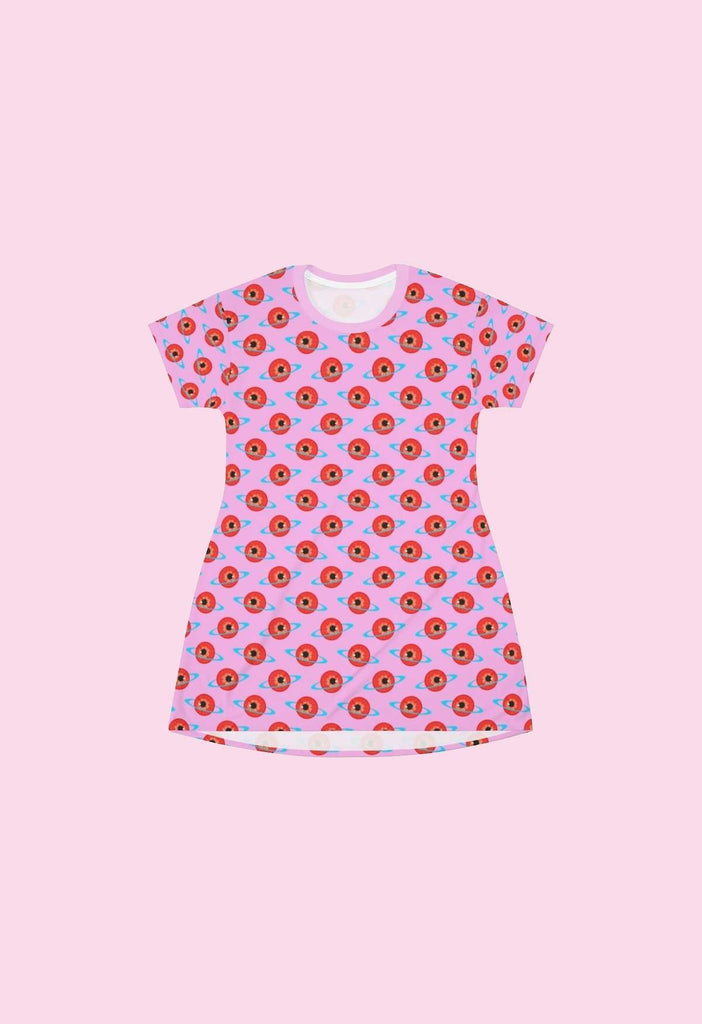 Eyeball Print Mini Tee Dress - HAYLEY ELSAESSER 