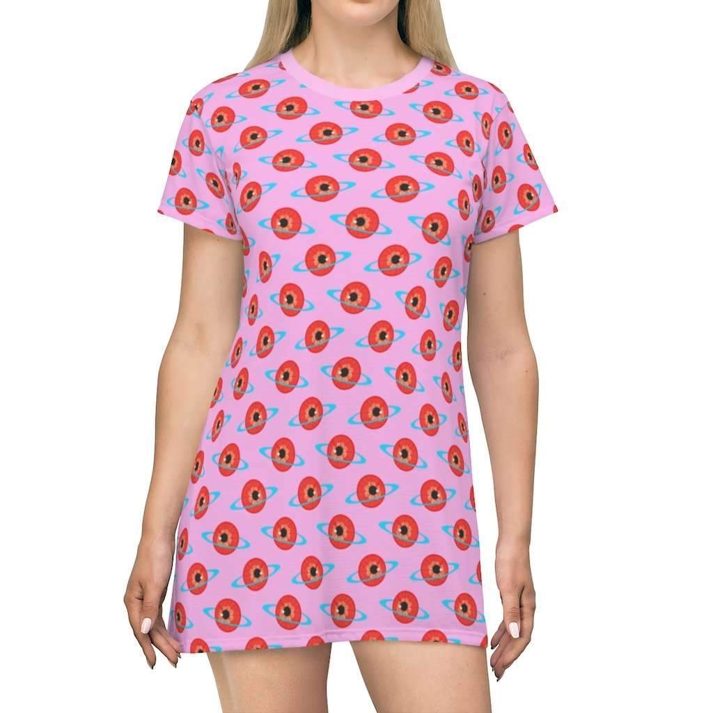 Eyeball Print Mini Tee Dress - HAYLEY ELSAESSER 