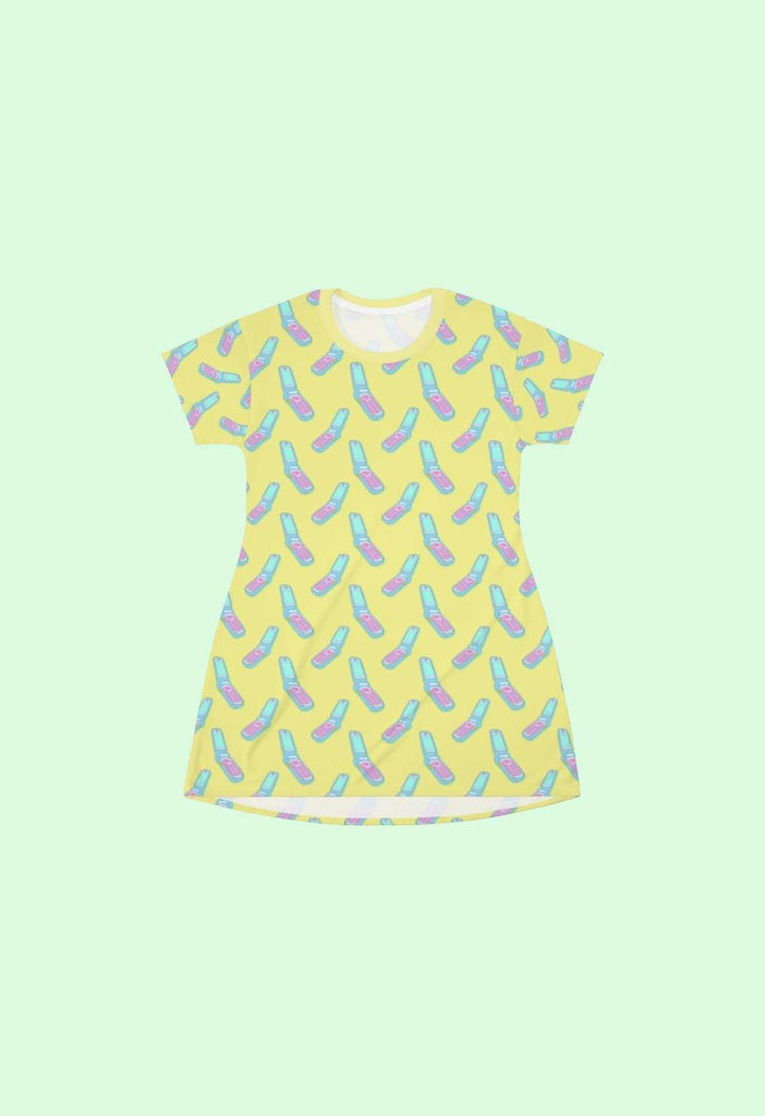 Flip Phone Print Mini Tee Dress - HAYLEY ELSAESSER 