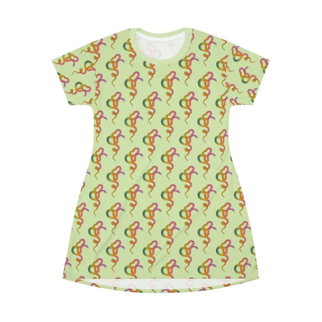 Green Snake Print Dress - HAYLEY ELSAESSER 
