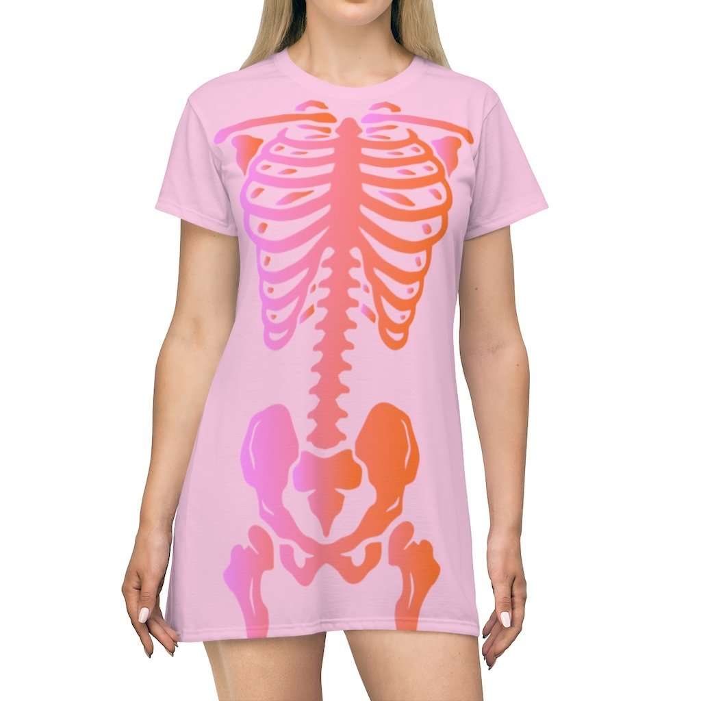 Pink Skeleton Mini Dress - HAYLEY ELSAESSER 